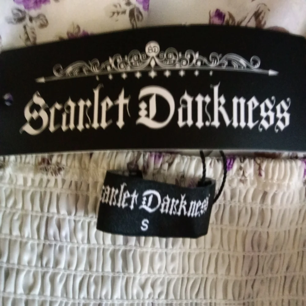 Scarlet Darkness Floral Corset Dress Green Purple Cami Small - Picture 9 of 14